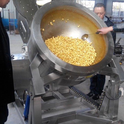 Large Capacity Automatic Industrial Caramel Gas Popcorn Machine Price Commercial Sweet Mushroom Electric Popcorn Making Machine